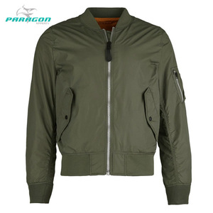 แจ็คเก็ตบอมเบอร์สตรีทแวร์คุณภาพสูงแบบกำหนดเอง - แจ็คเก็ตบอมเบอร์ผู้ชายแบบเรียบง่ายทันสมัยน้ำหนักเบา OEM - Product Image 3