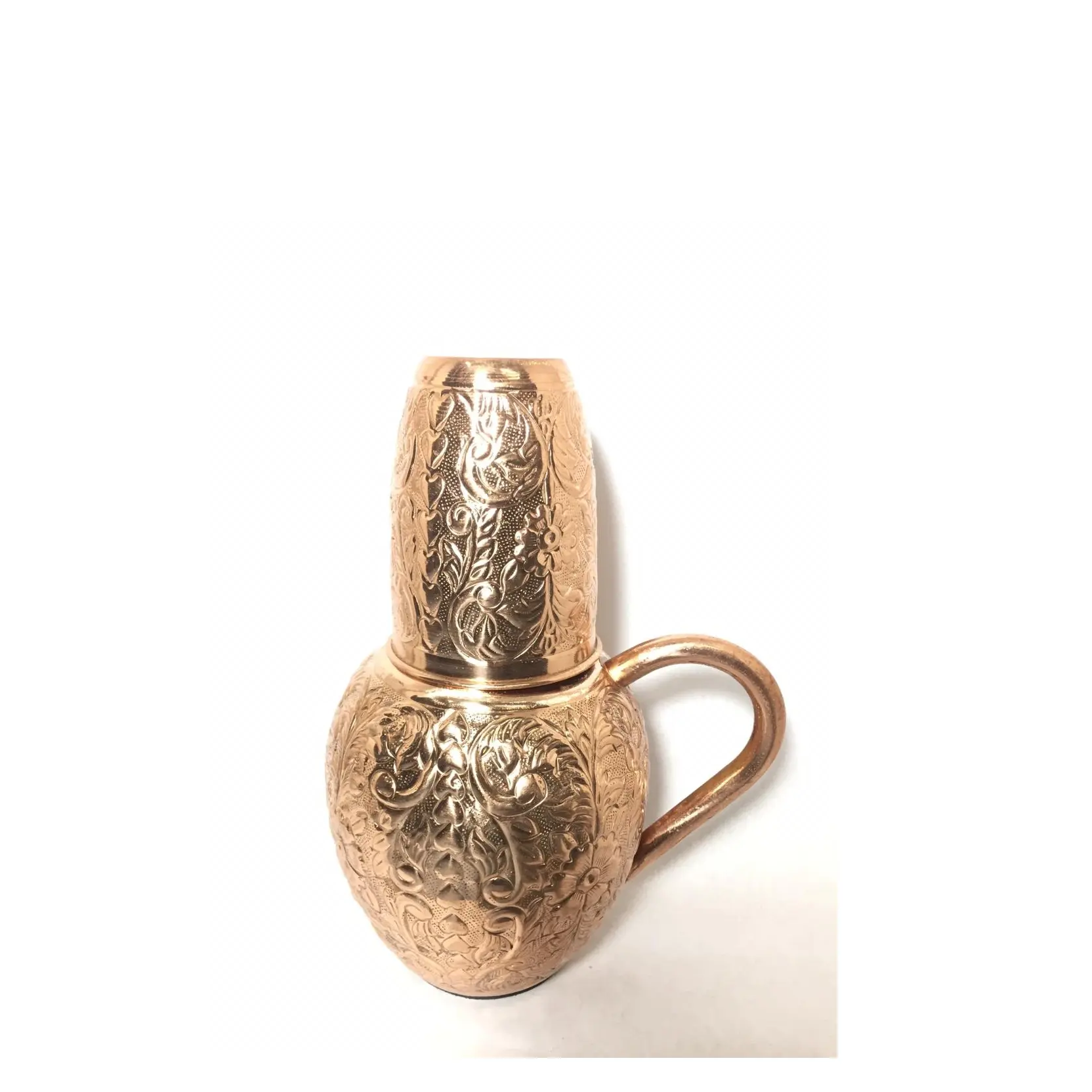 100% Kupfer Wasserkrug Pure Copper Tassen Tassen und natürliches poliertes Kupfer Krug hand gefertigtes Produkt