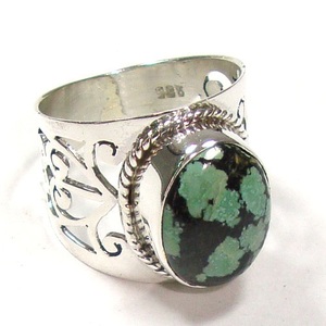 แหวนใส่นิ้วสไตล์โบฮีเมียนสีฟ้าประทับเงินสเตอร์ลิงแบบพิเศษแหวนใส่นิ้วตั้งขอบหินชิ้นเดียวสำหรับผู้หญิง - Product Image 2