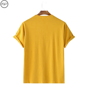 Camiseta de algodón 100% de alta calidad para hombre, camisa con Logo impreso personalizado, cuello redondo, transpirable, talla grande - Product Image 4