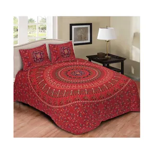 Hot Selling Luxus druck Bettlaken Bett bezug Bettwäsche Set 100% Baumwolle Bettwäsche King Size zu Fabrik preisen Made In India