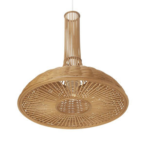 Handwoven Wicker Rustic Farmhouse Long <b>Neck</b> Pendant Lamp Natural Brown Rattan Lampshade Environmental Friendly Vietnam Wholesale - Product Image 1