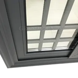आधुनिक ग्रिल डिजाइन एल्यूमीनियम खिड़की के शीशे मच्छर नेट के साथ windows फिसलने