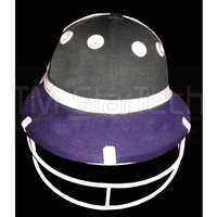 Casque de sécurité équestre professionnel pour cavaliers, 7 aérations, visière transparente, barres de protection, marque STARTECH, en plastique