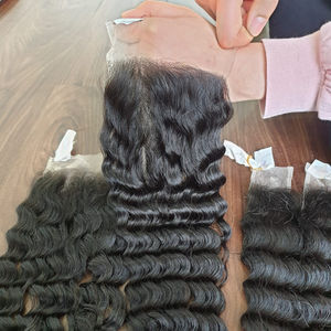 Cabello Remy de Vietnam HD transparente para cierre de encaje suizo 2x4 2x6 4x4 5x5 6x6 sedoso muy natural precio al por mayor - Product Image 1