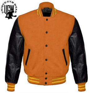 Vêtements de sport UNIQUE en gros, veste de baseball en laine personnalisée, coupe-vent, respirante, séchage rapide, en cuir pour hommes - Product Image 5