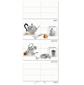 Carreaux muraux en céramique de cuisine décoratifs de couleur gris clair design 3d 30x60cm - Product Image 5