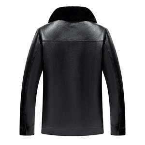 เสื้อผ้าฤดูหนาวคุณภาพสูงสำหรับผู้ชาย แจ็คเก็ตหนังพรีเมียมบุขนหนาเพื่อความอบอุ่นและหรูหราสูงสุด - Product Image 2