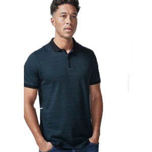 Camiseta Deportiva Casual de Manga Corta, Estilo Formal, Tela de Poliéster/Algodón, Logotipo Bordado, Antiarrugas, Secado Rápido - Product Image 1