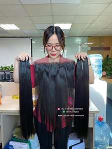 Cabello humano liso de hueso vietnamita, superdoble estiramiento, vendedor de cabello virgen Alineación de cutícula, mechones de cabello vietnamita sin procesar - Product Image 2