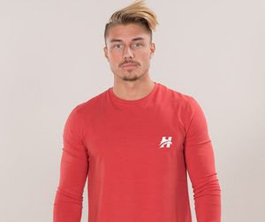 <b>Men's</b> Casual Sports Long Sleeve Fitness Workout <b>T</b>-<b>Shirt</b> High Stretch Running <b>Shirt</b> Front Logo <b>Curve</b> <b>Hem</b> Design for Workouts Runs - Product Image 3