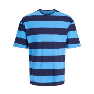 Novedad de verano, camiseta a rayas para hombre, ropa al por mayor, camiseta redonda de diseño para hombre, ropa deportiva de manga corta - Product Image 1