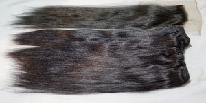 Venta al por mayor de extensiones de cabello humano virgen recto, cutícula alineada sin procesar indio crudo ondulado y rizado cierre rizado recto - Product Image 2