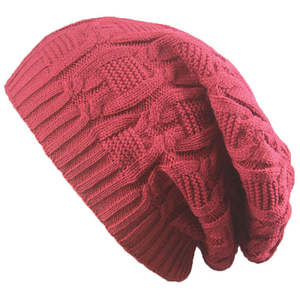 Women <b>Ladies</b> Knitted <b>Woolly</b> <b>Hat</b> Beanie Slouchy Ski Winter Warm Oversized Caps Customized Knitted logo <b>Hats</b> - Product Image 2