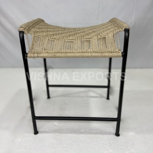 Sillas Tejidas de Yute de Estilo Moderno, Material de Hierro, Diseño Fijo para el Hogar, Sala de Estar, Muebles para Exteriores - Product Image 4