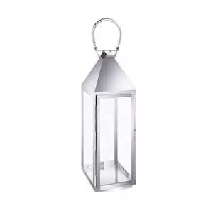 Lanternes en métal pour décoration dorée et mariage, grand porte-bougie en acier inoxydable - Product Image 4