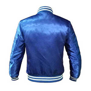 Vente en gros de vestes de baseball universitaires en satin 100% polyester personnalisables bas actifs avec broderie - Product Image 2