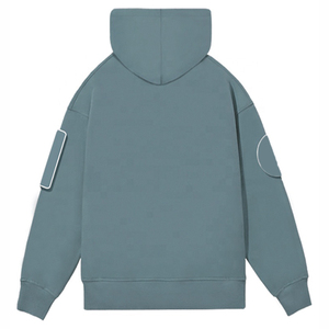 Sudadera con capucha de algodón informal de lujo con estampado de logotipo personalizado 400GSM ropa de invierno de lana gruesa diseño forrado de punto 100% algodón - Product Image 2
