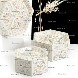 Đế Phục Vụ Bánh Cây Lau Nhà Ba Món Thủ Công Đế Nâng Màu Xanh Dương Hình Lục Giác Thiết Kế Tốt Nhất Khuôn Nhựa Epoxy - Product Image 4