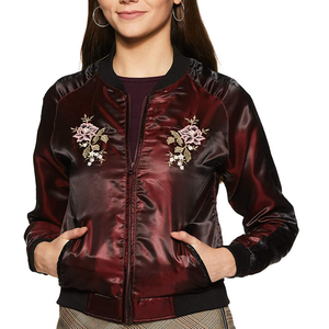 แจ็กเก็ตผ้าซาตินสำหรับผู้หญิงปักได้ตามต้องการแฟชั่นใหม่ - Product Image 4