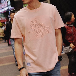 เสื้อยืดคอกลมพิมพ์ลายผ้าฝ้าย160G,เสื้อยืดลายนูนสีพื้น180G 200G 3D G - Product Image 1