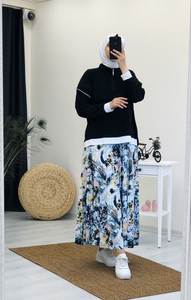 New Season <b>Women</b> TWO PIECE SET Islamic Clothing Abaya <b>Kaftan</b> Wool Turkish Quality - Product Image 6