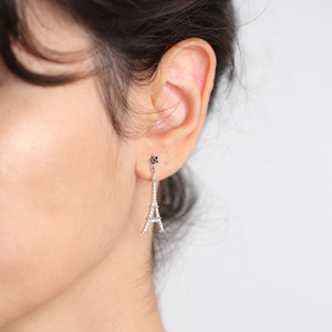 Torre Eiffel diseño Estrella de Plata pendientes al por mayor turco de la joyería de la plata esterlina - Product Image 2