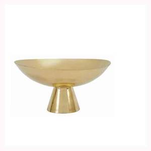 Elegant Design Metal and <b>Glass</b> <b>Serving</b> <b>Bowl</b> for Home Kitchen Fruit Server & Food Server <b>Bowl</b> Golden Embossed Design Hot Selling - Product Image 5
