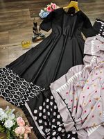 R & D Exports Kurti en coton pour femme avec dupatta / Robe et dupatta / Vêtements traditionnels indiens pour fêtes et mariages