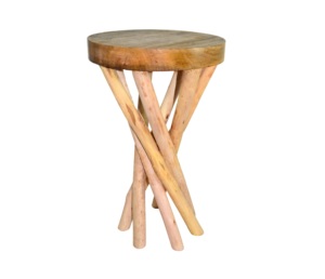 Customized Modern Style <b>Small</b> Round Wood Ottoman <b>Stool</b> With 7 Wooden Legs Ottoman <b>Stool</b> for Living Room Bone Inlay Console - Product Image 1