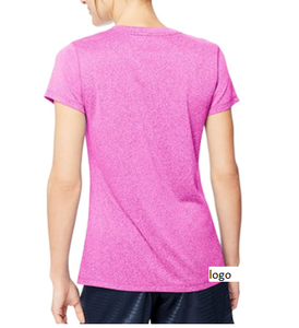 En gros Femmes de Performance V-cou T-shirt 100% Polyester Vêtements Stocks Importés Machine Lavage Sourcing De Bangladesh - Product Image 2