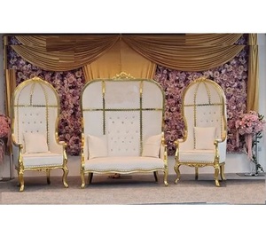 Phoera — couronnes de mariage à capuche en or et blanc, tous les poignets du marié et de la mariée, installation royale, prix de gros - Product Image 1