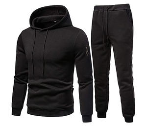 Super qualité hommes survêtement Jogging haut bas Sport survêtement à capuche pantalon pantalon 2 pièces/ensemble survêtement - Product Image 4