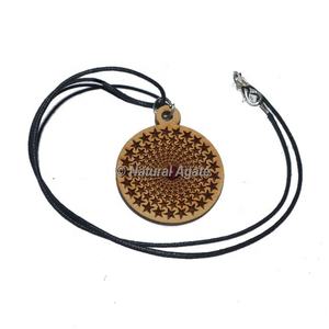 Pendentifs de bijoux de mode taille personnalisée couleur pendentifs en bois gravés assortis-agate naturelle - Product Image 2