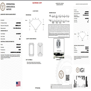 E Color ความชัดเจน VS1,ขนาด4.80Ct เพชร Labgrown ขัด,มรกตรูปร่าง HPHT-CVD เครื่องประดับเพชรเพชรหลวม - Product Image 5