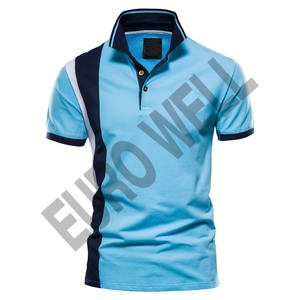 T-shirt pour homme 100% coton de qualité supérieure T-shirt polo à manches à épaules tombantes avec logo personnalisé - Product Image 2