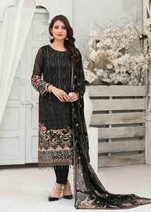 Lovely Style Heavy Embroidery Neck With Handwork and Stone Work - Product Image 5