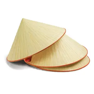 丸みを帯びた竹の麦わら帽子ナチュラルカスタマイズ手作りユニーク