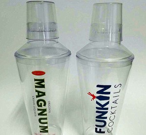 Magnum Funkin Cocktail Shakers <b>Plastic</b> Reusable Bar Accessories Set of 2 Modern Design - Product Image 6