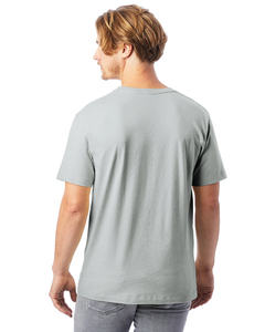 T-shirt à manches courtes 100% coton gris clair pour hommes, col en O, confortable, respirant, tissu tricoté personnalisable OEM de haute qualité - Product Image 2