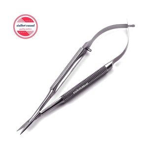 กรรไกรผ่าตัดสแตนเลสกรรไกรไมโครสปริง,4.5นิ้ว (11ซม.) CVD Tips เครื่องมือผ่าตัด - Product Image 2