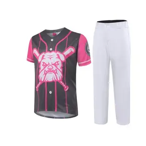 Maillot de baseball tendance vierge à prix bon marché OEM Vente en gros uniforme de baseball uni