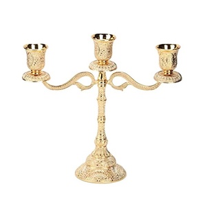 5 Arms Candelabra brass Plated Candle Holder Antique Brass Candelabra Holder Classic Style Brass Plated Candle Holder from Indi - Product Image 4