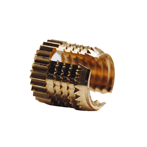 Tùy chỉnh đồng thau gai mở rộng rãnh ren chèn <span class=keywords><strong>Nut</strong></span> mạ niken kết thúc theo mẫu cho đúc nhựa - Product Image 1