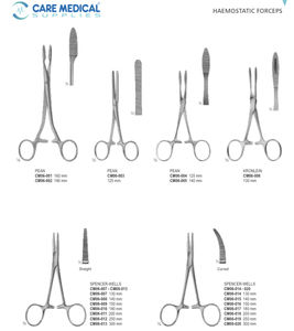 Instrumento quirúrgico de la mejor calidad, de 14cm pinza hemostática, recta y curvada - Product Image 2