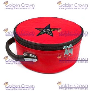 Venta al por mayor de alta calidad Masonic Regalia OES Orden de Eastern Star Red Cap Case | Masonic Regalia Cap Case Proveedor - Product Image 2