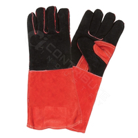 Résistant Au Feu de chaleur Mitaines Four Gril Cheminée Manique Gants de Soudure En Cuir
