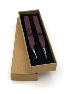 แหนบต่อขนตา45องศาเคลือบผงสีน้ำตาลพร้อมโลโก้ตามสั่งของคุณเอง - Product Image 6