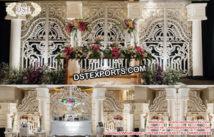 Maravillosa boda recepción corona etapa EE. UU. Gran boda nuevo oro etapa moderna boda etapa de decoración - Product Image 3