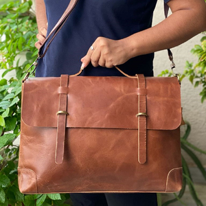 Real Handmade Crunch Leather Office Use <b>Messenger</b> <b>Bag</b> <b>Laptop</b> Leather <b>Bags</b> - Product Image 1